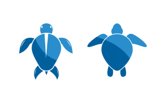 Turtle animal cartoon icon vector illustration design template v.8