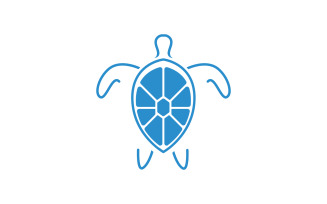 Turtle animal cartoon icon vector illustration design template v.9