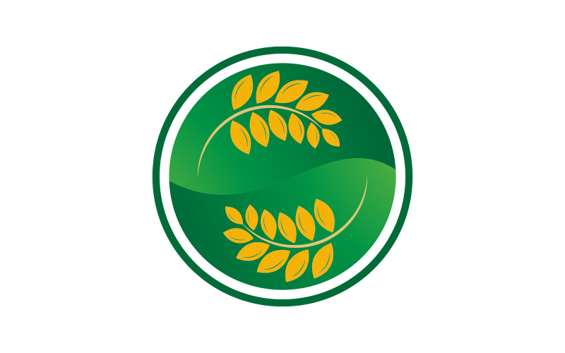 Agriculture Wheat rice farm vector icon illustration template v.4 Logo Template