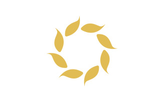 Agriculture Wheat rice farm vector icon illustration template v.8