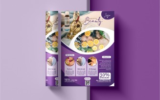 Elegant Spa and Beauty Flyer Template .
