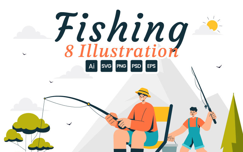 8 Fishing Adventure Illustration