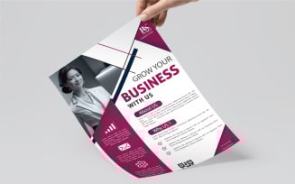 Modern business flyer template in abstract design