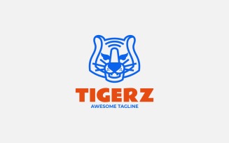 Tigerz Line Art Logo Template