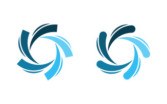 Wind Vortex Tornado symbol vector Logo illustration v.2