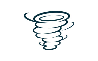 Wind Vortex Tornado symbol vector Logo illustration v.8
