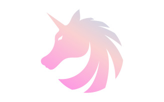Unicorn Horse Logo icon vector illustration design template v.10