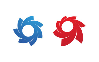 Wind Vortex Tornado symbol vector Logo illustration v.6