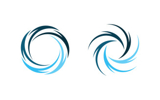 Wind Vortex Tornado symbol vector Logo illustration v.7