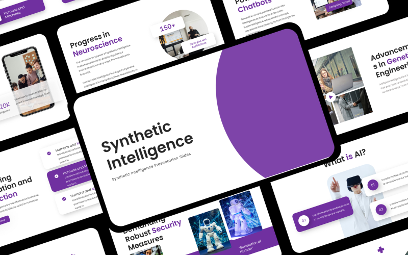 Artificial Intelligence Presentation Slides PowerPoint Template