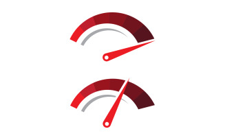 Faster and Speedometer icon for auto logo illustration design v.5