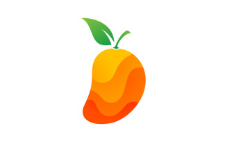Mango fresh fruit logo design Vector icon illustration v.4