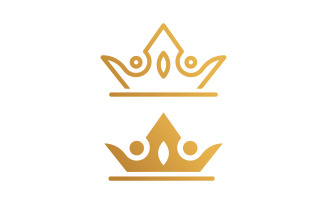 Crown of king Logo Template vector icon v.12