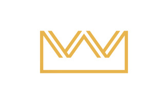 Crown of king Logo Template vector icon v.3