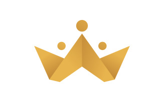 Crown of king Logo Template vector icon v.4