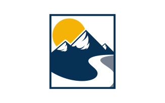 High Mountain icon Logo Template illustration design v.4