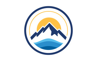 High Mountain icon Logo Template illustration design v.6