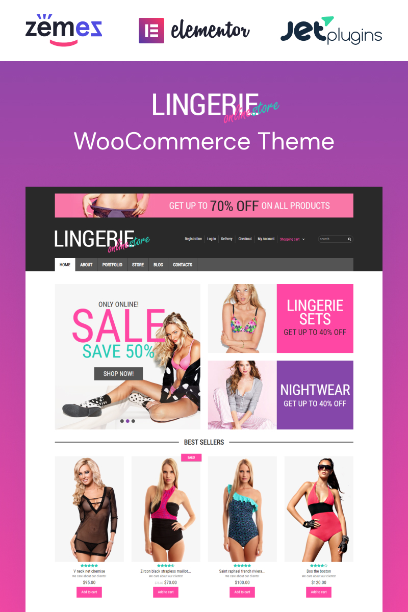 Feminine Lingerie  WooCommerce Themes 49298