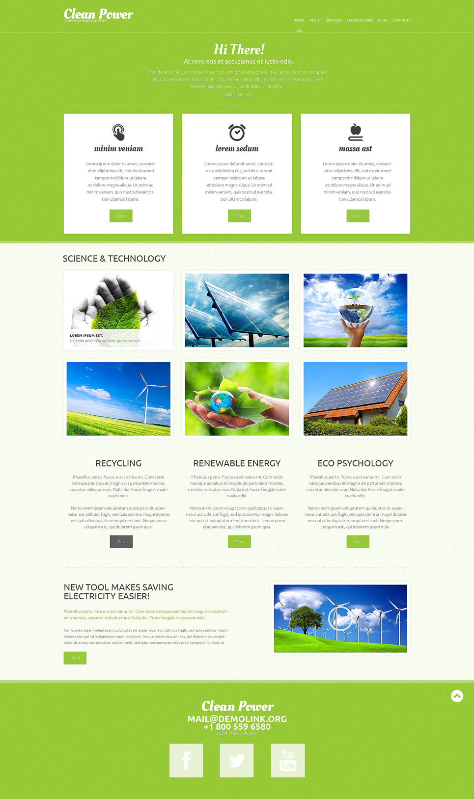 Alternative Power Responsive WordPress Theme New Screenshots BIG