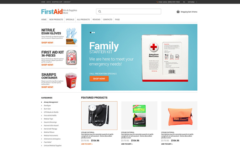 Ambulance ZenCart Template Big Screenshot Ambulance ZenCart Template New Screenshots BIG
