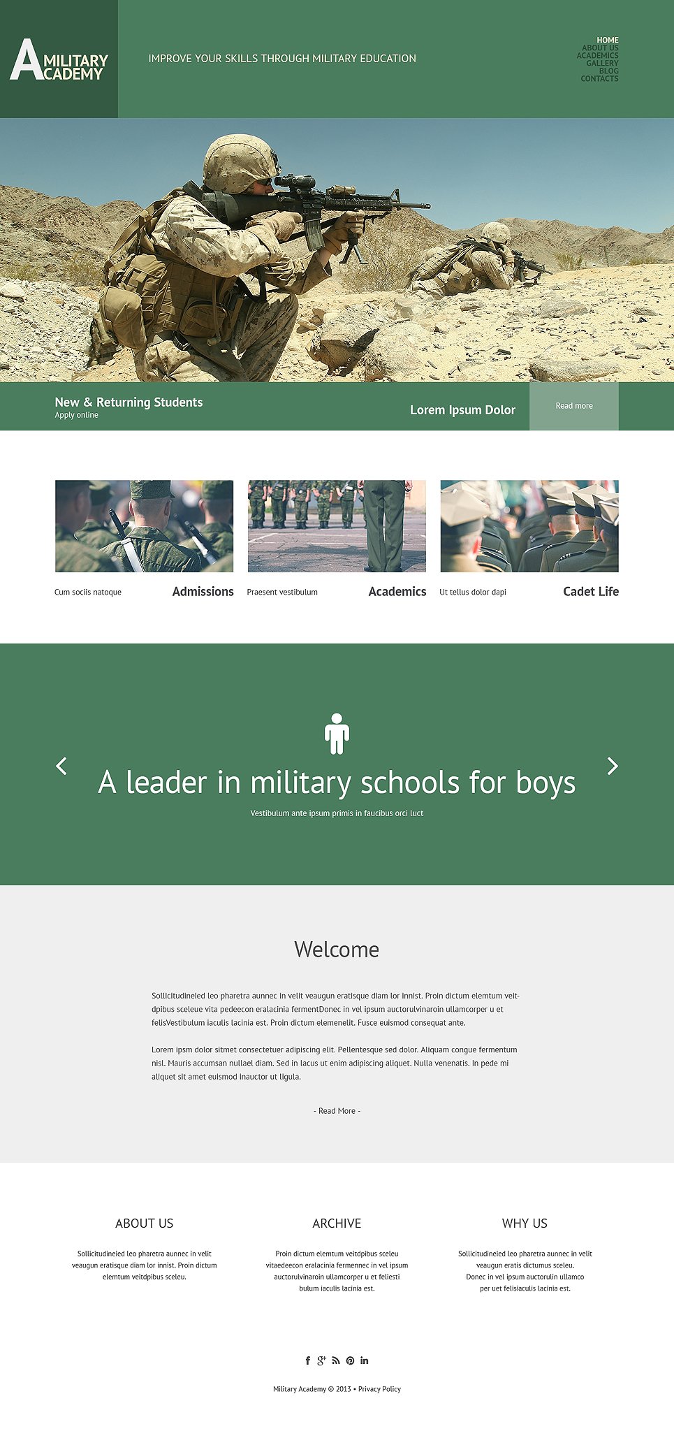 Army Responsive WordPress Theme New Screenshots BIG