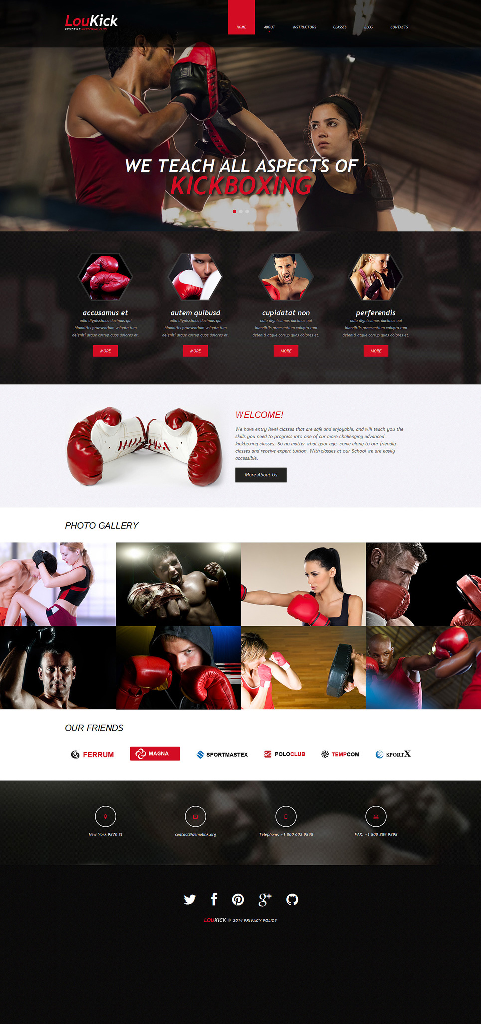 Boxing Responsive Website Template New Screenshots BIG