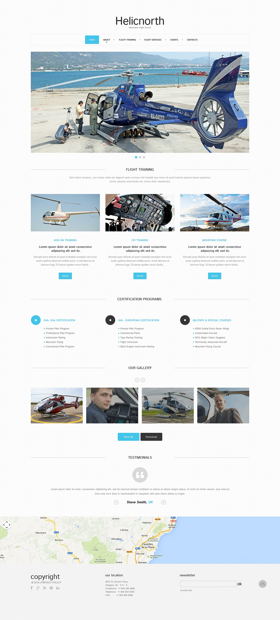 Flight School Responsive Website Template New Screenshots BIG