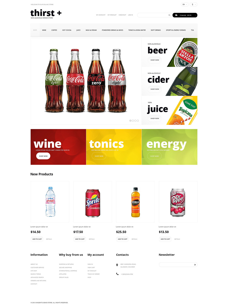 Food & Drink Responsive Magento Theme New Screenshots BIG