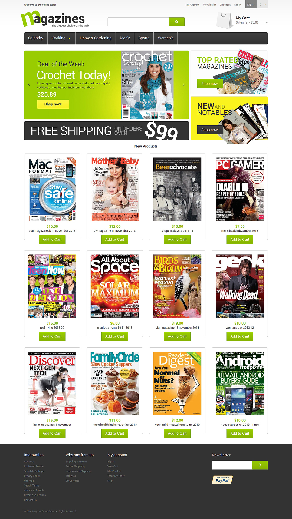Glossy Magazines Magento Theme New Screenshots BIG