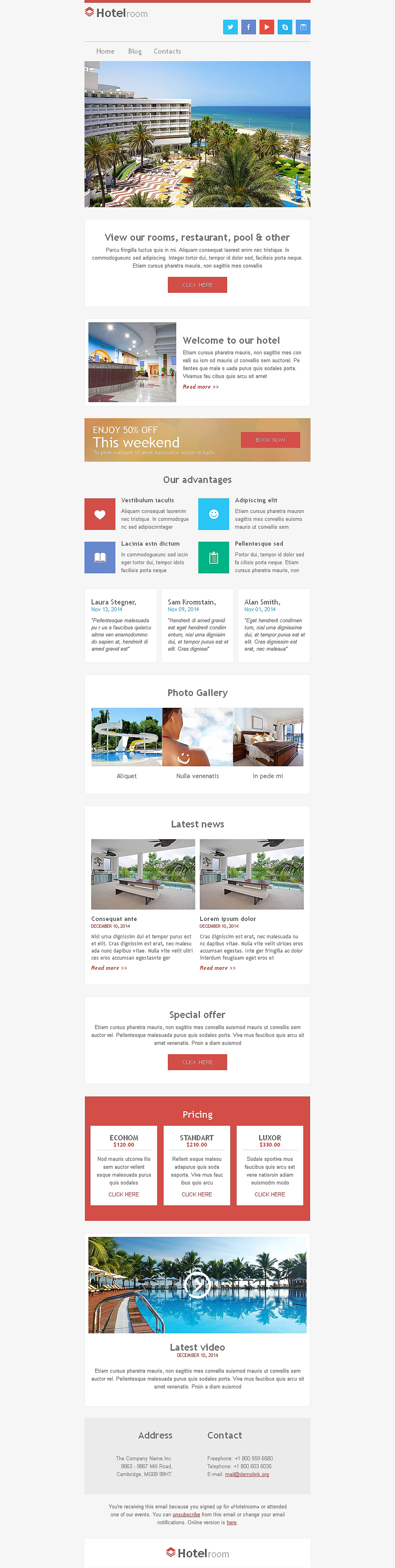 Hotels Responsive Newsletter Template New Screenshots BIG