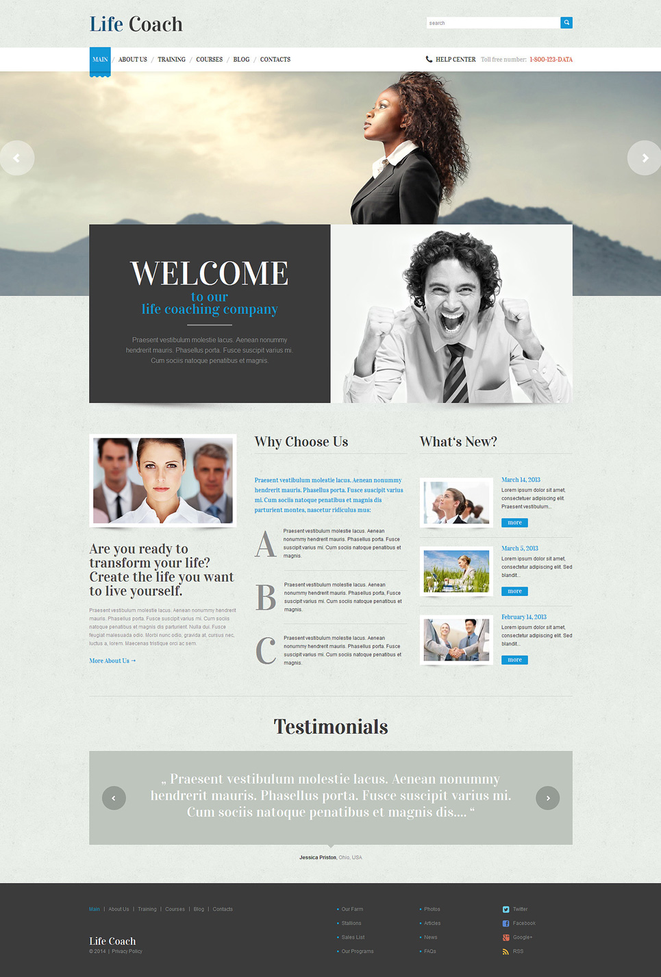 Life Coach Responsive WordPress Theme New Screenshots BIG