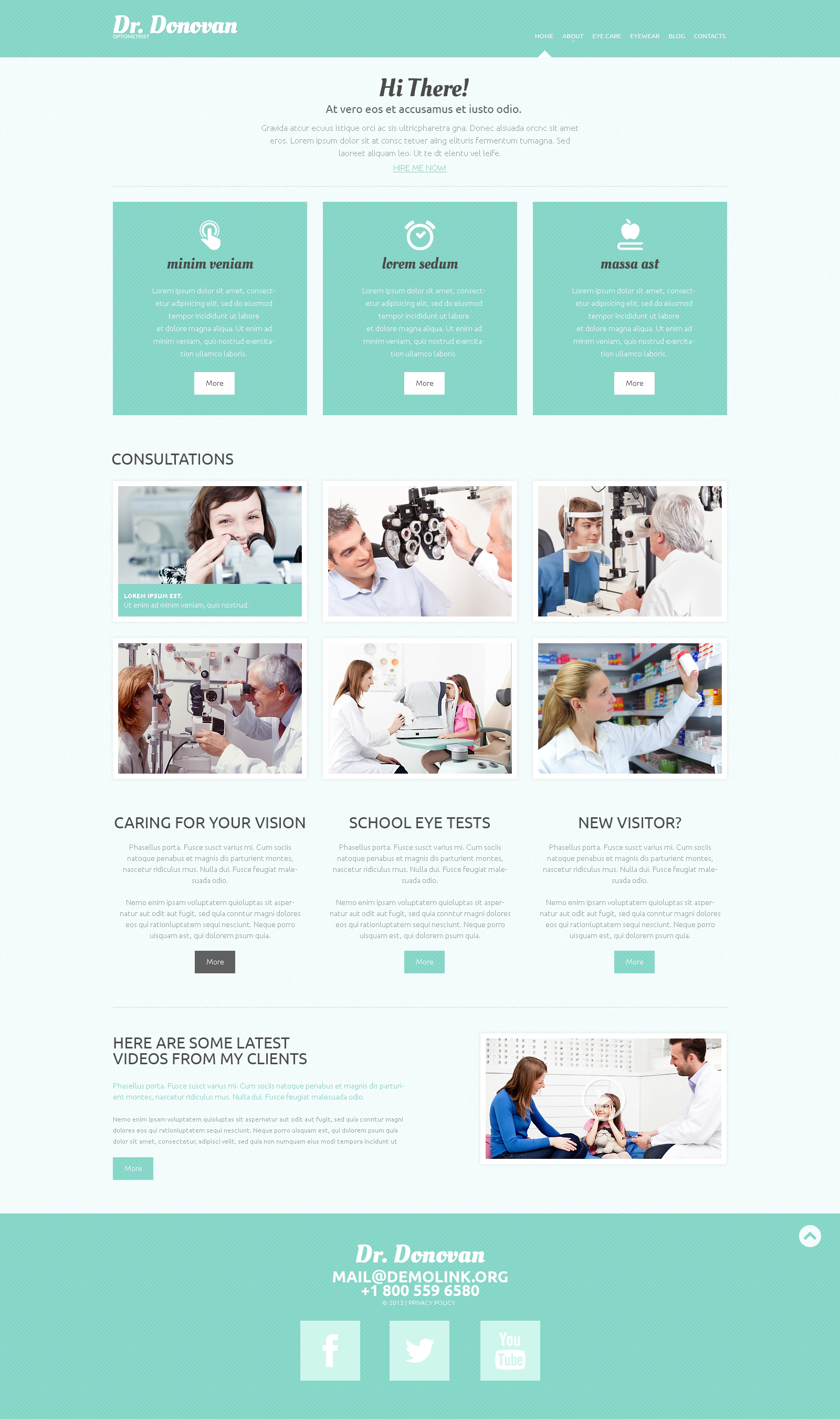 Responsive Optometristin Wordpress #49289 - Ekran resmi