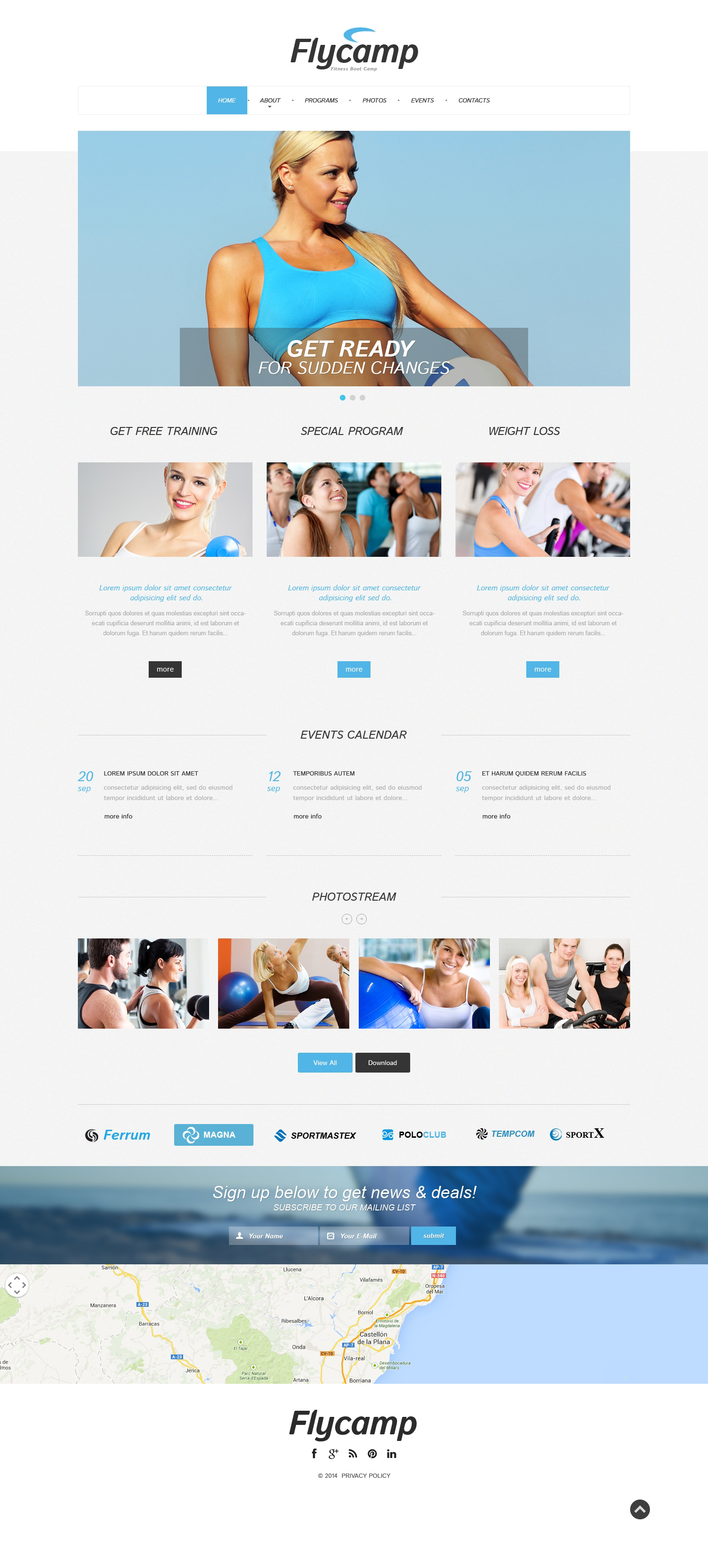 Responsive Website Vorlage für Fitness #49270 - Screenshot