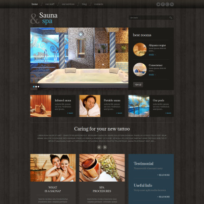 Thème WordPress adaptatif  pour site de sauna
