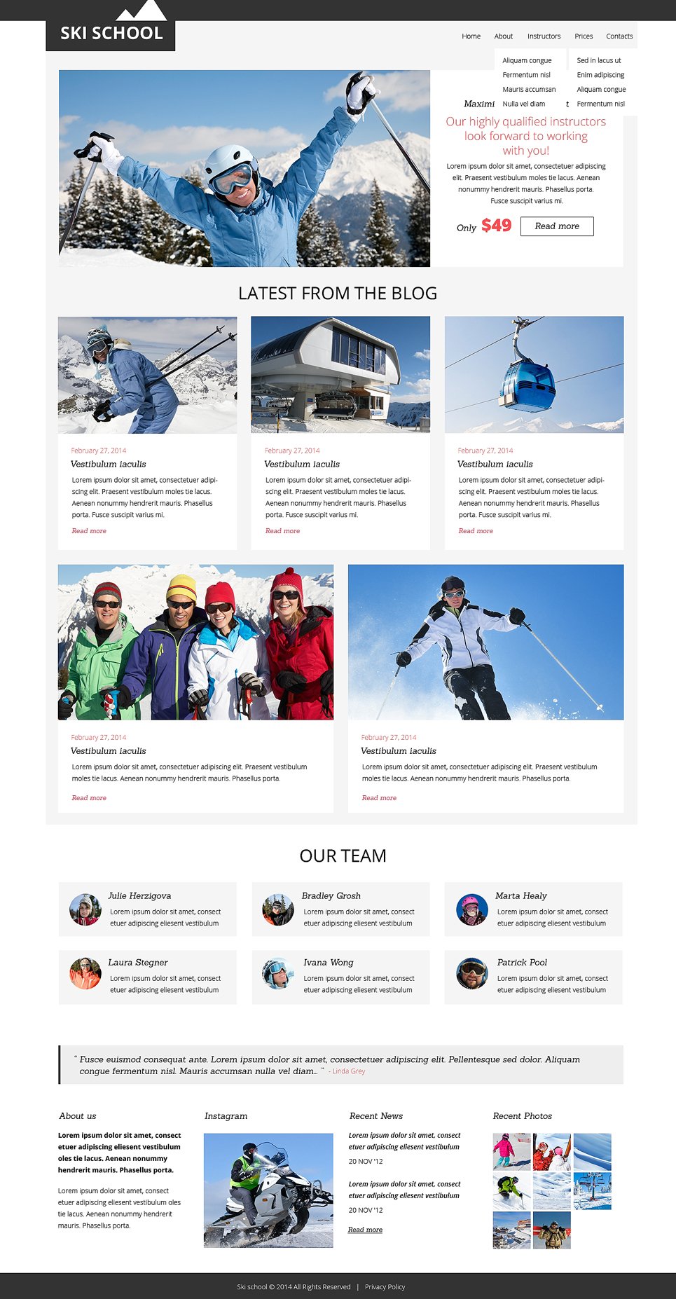 Skiing Responsive Website Template New Screenshots BIG