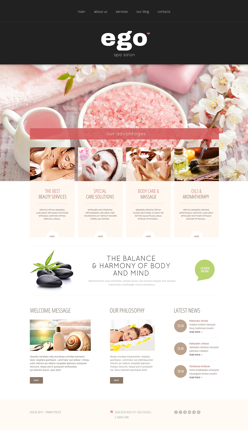 Spa Salon Joomla Template New Screenshots BIG