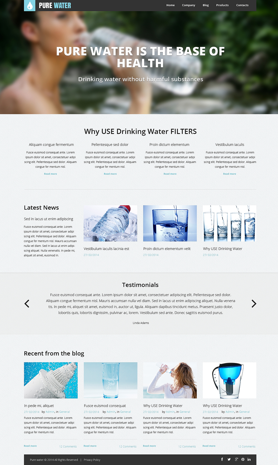 Water Responsive Website Template New Screenshots BIG