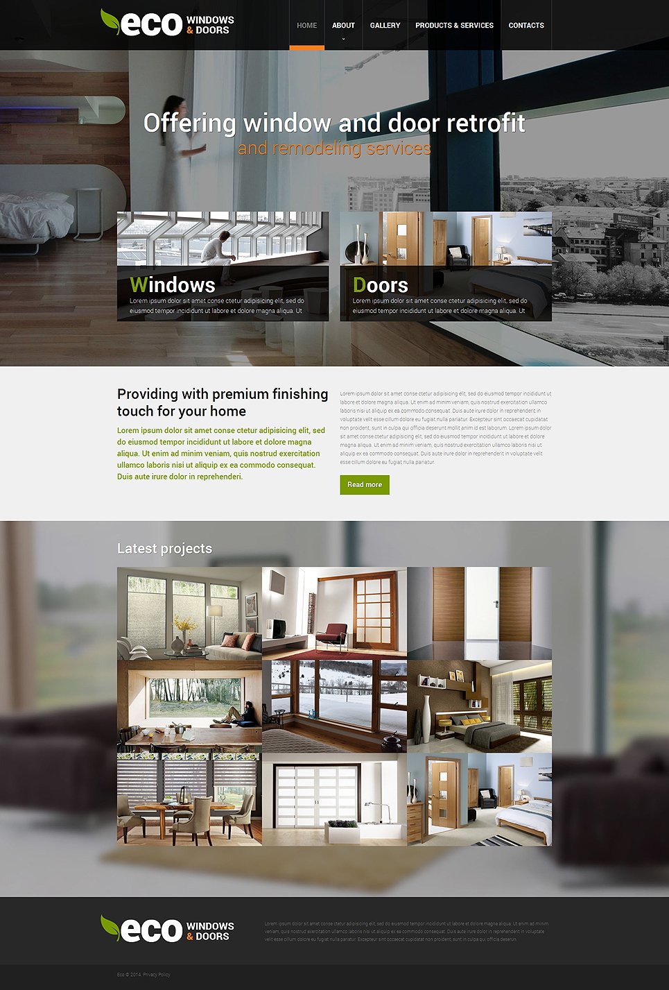 Windows & Doors Responsive Website Template New Screenshots BIG