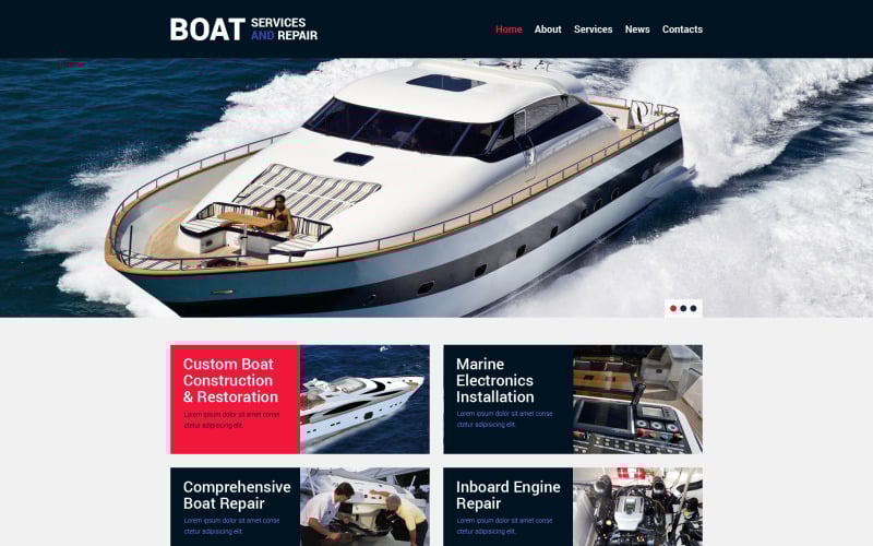Yachting Responsive Website Template
