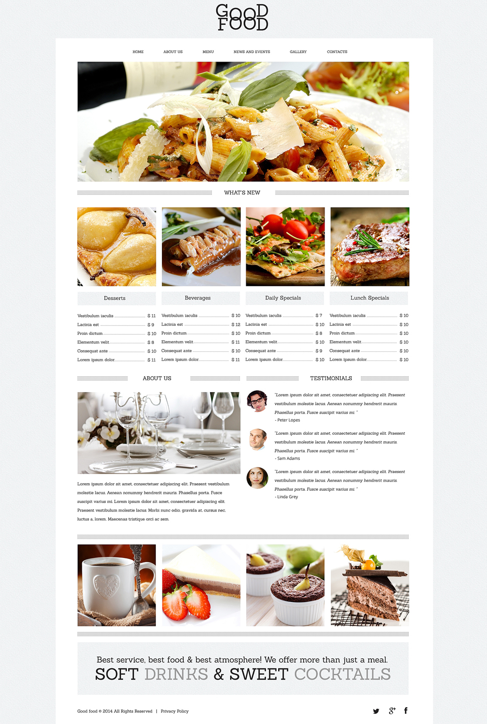 Yummy Food  Drink Cafe Drupal Template New Screenshots BIG