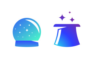 Magic element Circus Vector icon illustration design Template v.2