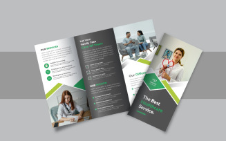 Hospital medical or healthcare trifold brochure, Business or company trifold brochure design
