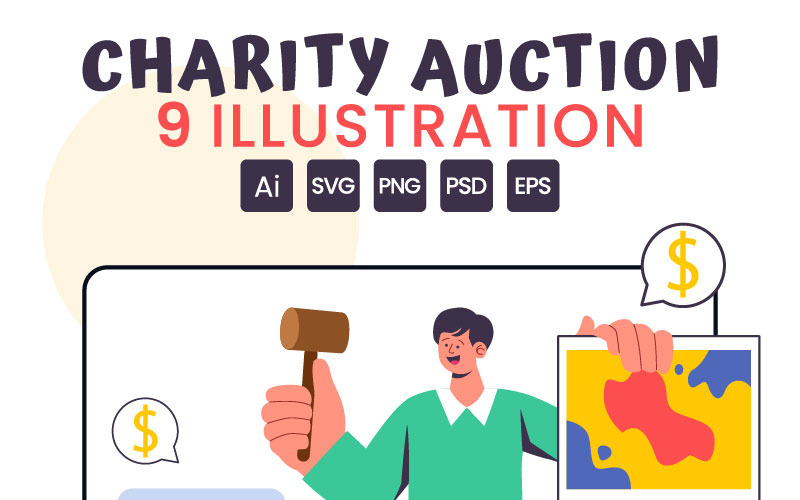 9 Charity Fundraising Auction Illustration