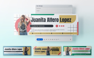 Memphis Email Signature Template 654