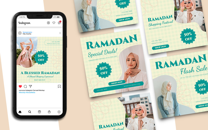 Ramadan Sale Instagram Post Template 321 Social Media