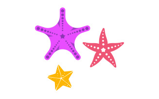 Sea Star fish icon Logo Template vector illustration design v.10