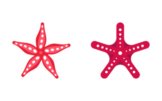 Sea Star fish icon Logo Template vector illustration design v.12