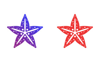 Sea Star fish icon Logo Template vector illustration design v.14