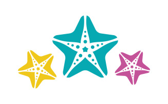 Sea Star fish icon Logo Template vector illustration design v.1
