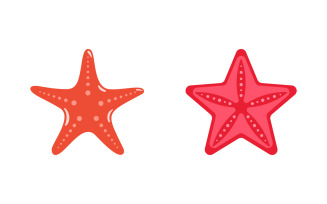 Sea Star fish icon Logo Template vector illustration design v.4